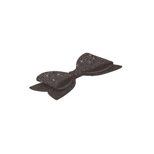 Fiocco in gomma eva glitterata Cm. 39x19 - Nero