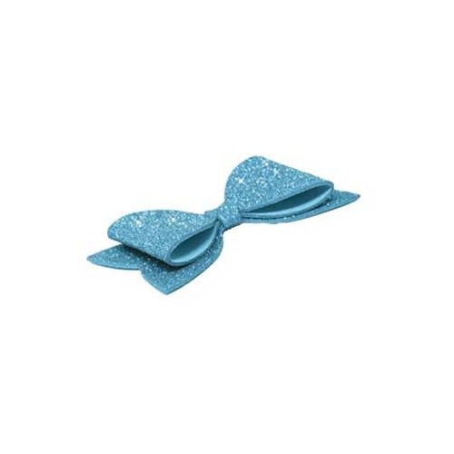 Fiocco in gomma eva glitterata Cm. 39x19 - Azzurro