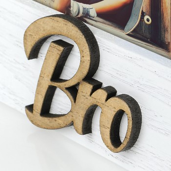 Portafoto in legno con applicazioni "Bro" Cm. 16x21 -... 2