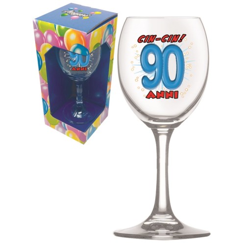 Calice Vino Vetro - 90 Anni