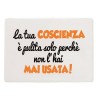 Mattonella in ceramica con piedistallo Cm. 15x10 Umoristica - Coscienza