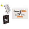 Mattonella in ceramica con piedistallo Cm. 15x10 Umoristica - Testa