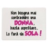 Mattonella in ceramica con piedistallo Cm. 15x10 Umoristica - Donna