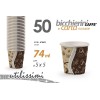 Bicchierini carta caffè 74 ML. Cm. 5x5 - Confezione 50 pezzi