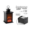 Lanterna in plastica "Caminetto" Cm. 14x14x25