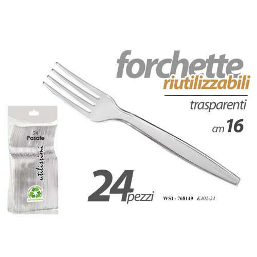Forchette in plastica trasparente...