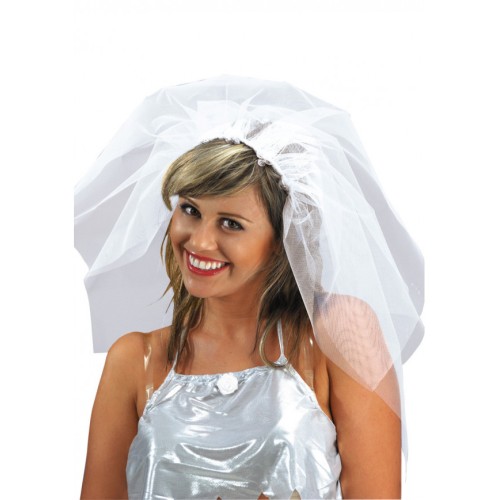 Velo sposa con cerchietto bianco