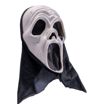 Maschera in plastica fantasma con cappuccio 2