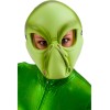 Maschera in plastica rigida Alieno verde