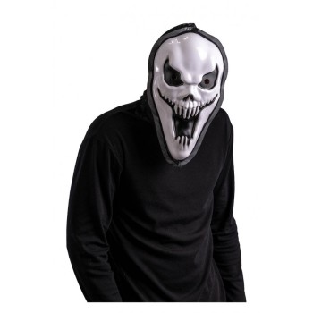 Maschera fantasma in plastica con cappuccio
