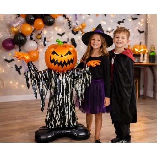 Palloncino mylar standing zucca vestita Cm....