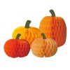 Set 4 decorazioni in carta nido d'ape Zucca - Modelli assortiti