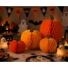 Set 4 decorazioni in carta nido d'ape Zucca - Modelli assortiti