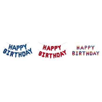 Palloncini mylar scritta Happy Birthday Cm. 173x85 -... 2