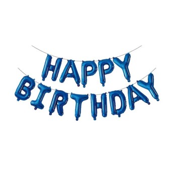 Palloncini mylar scritta Happy Birthday Cm. 173x85 -...