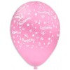 Palloncini in lattice stampati 12" Cm. 30 - Battesimo rosa - Confezione 100 pezzi