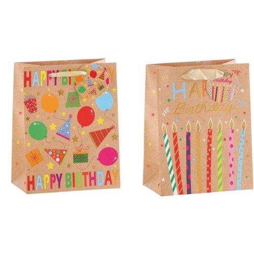 Busta regalo in carta patinata Cm. 18x10x23 -...