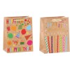 Busta regalo in carta patinata Cm. 18x10x23 - Fantasie assortite