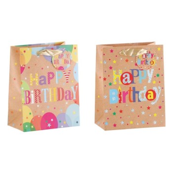 Busta regalo in carta patinata Cm. 18x10x23 - Fantasie... 2