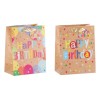 Busta regalo in carta patinata Cm. 18x10x23 - Fantasie assortite