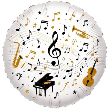 Palloncino mylar 18" Cm. 45 - Strumenti e note musicali