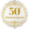 Palloncino mylar 18" Cm. 45 - 50° Anniversario Ghirigori Oro