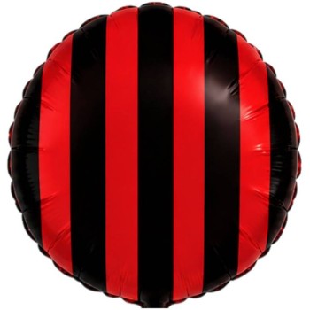 Palloncino mylar 18" Cm. 45 - Strisce rosso nero