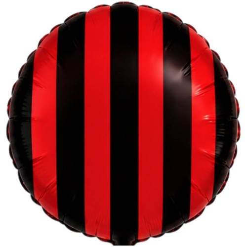 Palloncino mylar 18" Cm. 45 - Strisce rosso nero