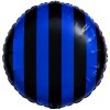 Palloncino mylar 18" Cm. 45 - Strisce Nero azzurro