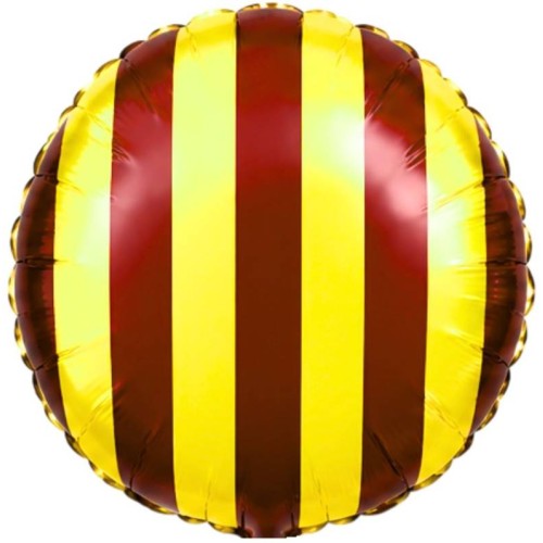 Palloncino mylar 18" Cm. 45 - Strisce Giallo rosso