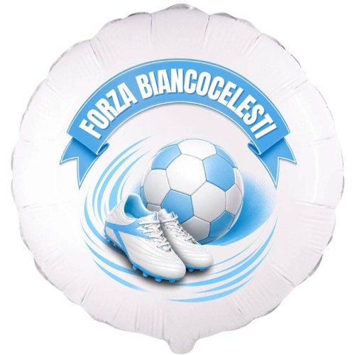 Palloncino mylar 18" Cm. 45 - Forza biancocelesti