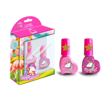 Set 2 smalti in confezione regalo - Unicorno