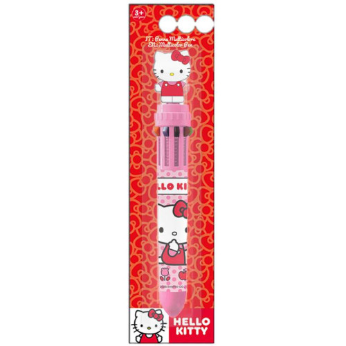 Penna 10 colori con testa 3D - Hello Kitty