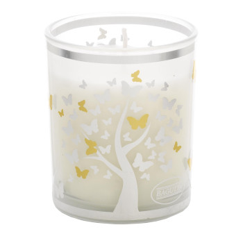 Candela cera profumata in vasetto vetro 150 gr. "Albero"...