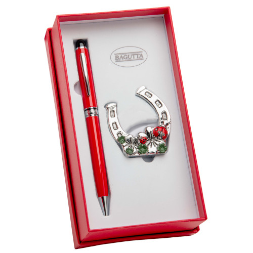 Set regalo con penna e ferro di cavallo in...