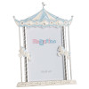 Portafoto in silver "Giostra" Foto Cm. 10x15 - Baguttino - Azzurro