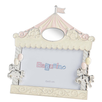 Portafoto in silver "Circo" Foto Cm. 10x15 - Baguttino -...