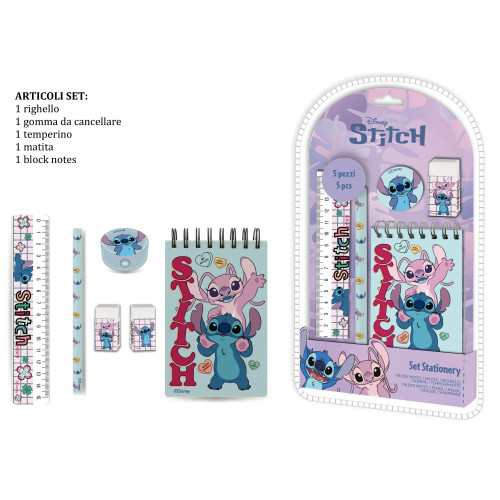 Blister scuola deluxe 5 pezzi - Stitch