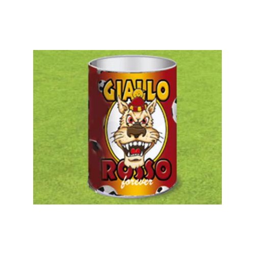 Portapenne latta cilindro calcio Roma