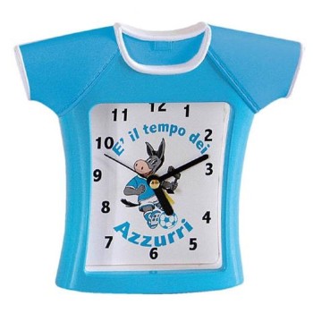 Orologio sveglia t-shirt Napoli cm. 15x14