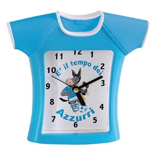 Orologio sveglia t-shirt Napoli cm. 15x14