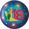 Piatti carta piccoli 18 anni Champagne - Confezione 10 pezzi