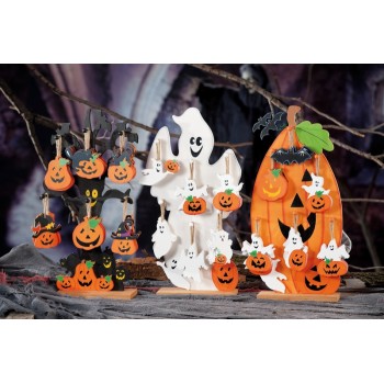 Decorazione legno Halloween cm. 10x10