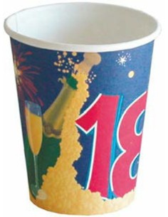 Bicchieri carta 18 anni Champagne - Confezione 10 pezzi