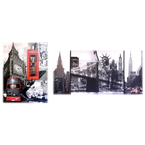 Quadro tela città Cm. 60x80
