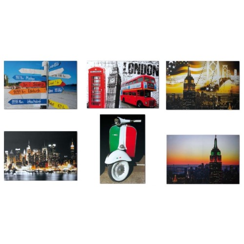 Quadro tela città Cm. 40x60
