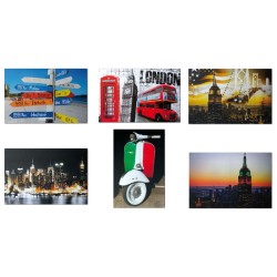 Quadro tela città Cm. 40x60