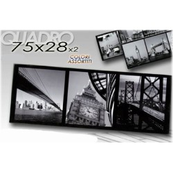 Quadro stampa su pannello legno città Cm. 75x30