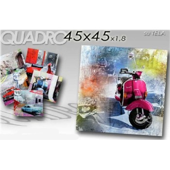Quadro tela auto e moto cm. 45x45
