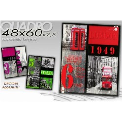 Quadro stampa su pannello legno città Cm. 48x60